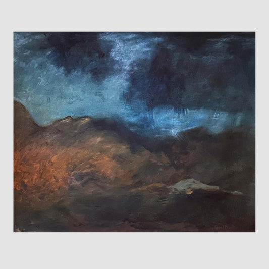 Storm - Size: 75 x 92 cm, Medium: Oil on Fabriano, Framed