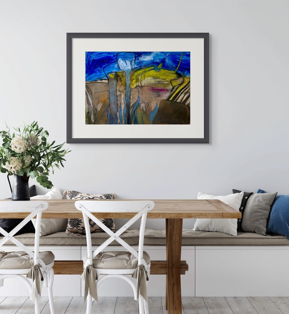 Los rojas de Cuauhtémoc - Size: 53 x 65 cm, Medium: Oil on Fabriano, Framed