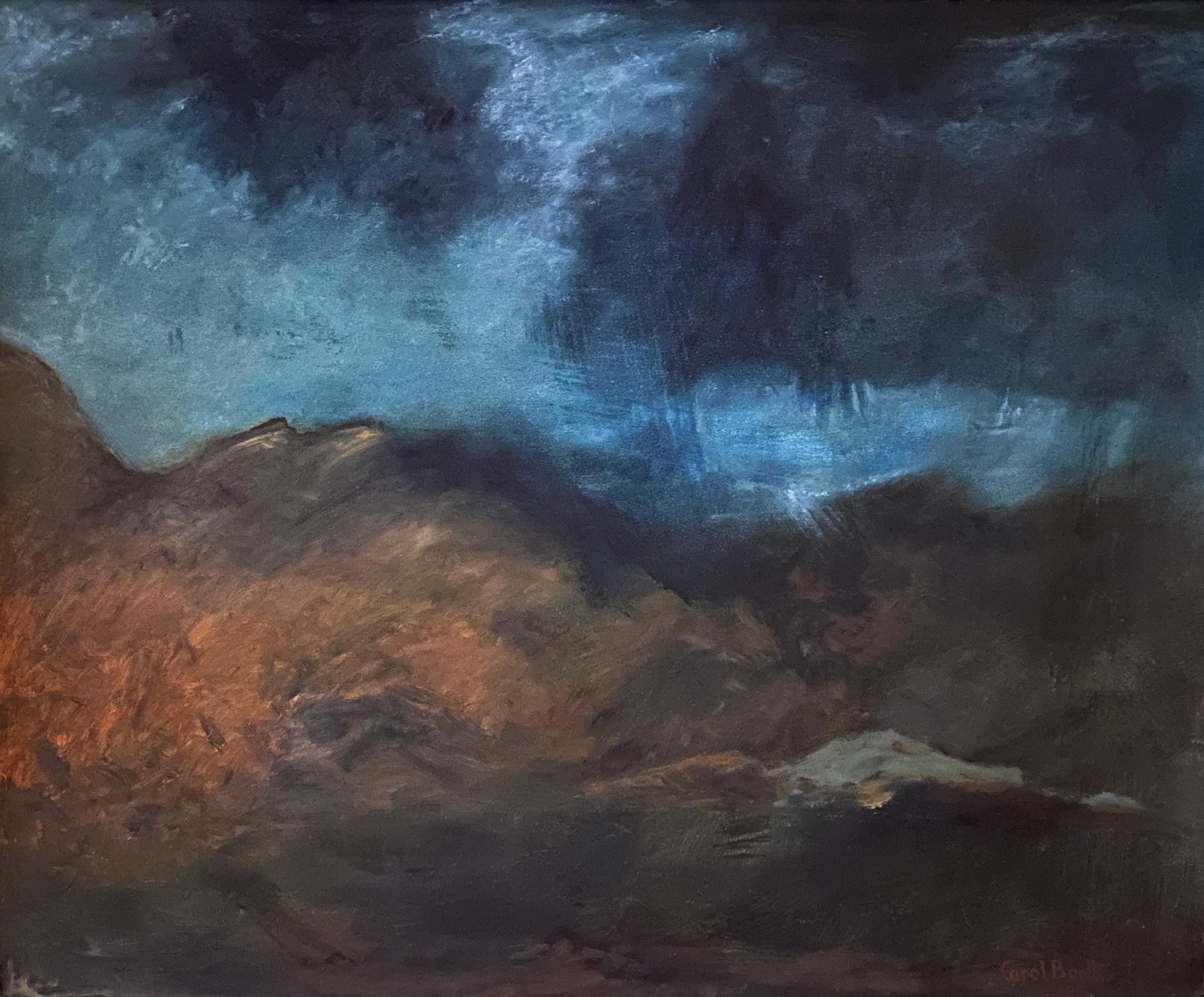 Storm - Size: 75 x 92 cm,  Medium: Oil on Fabriano,  Framed