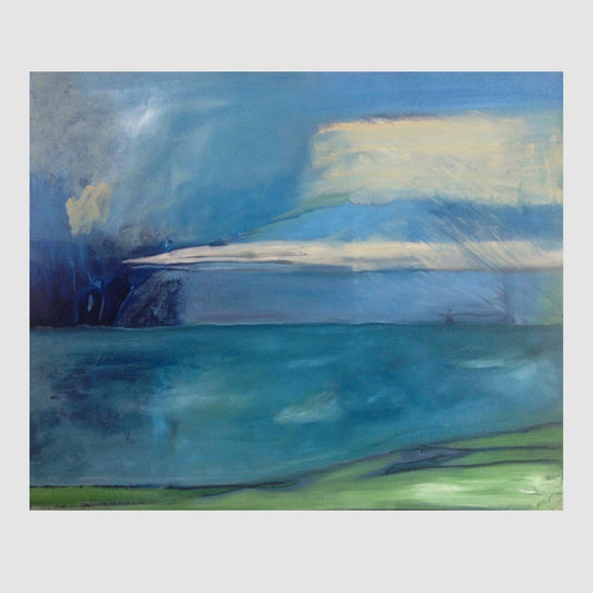 Dunlaoghaire Pier with Alexandra - Size: 51 x 61 cm,  Medium: Oil on Canvas Board
