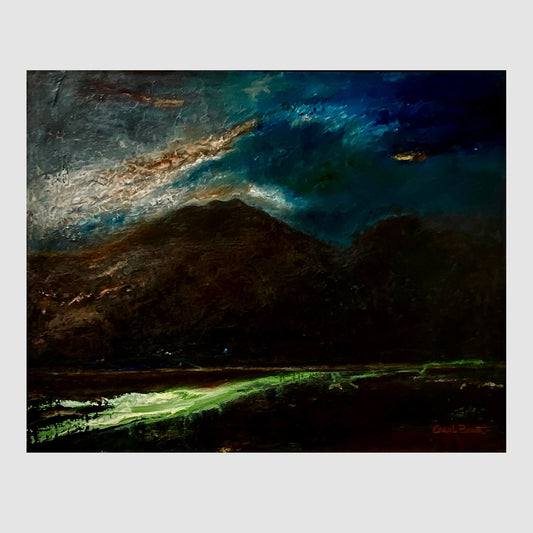 Eight Nights of Light - Size: 51 x 61 cm, Medium: Oil on Canvas Board, Box Frame