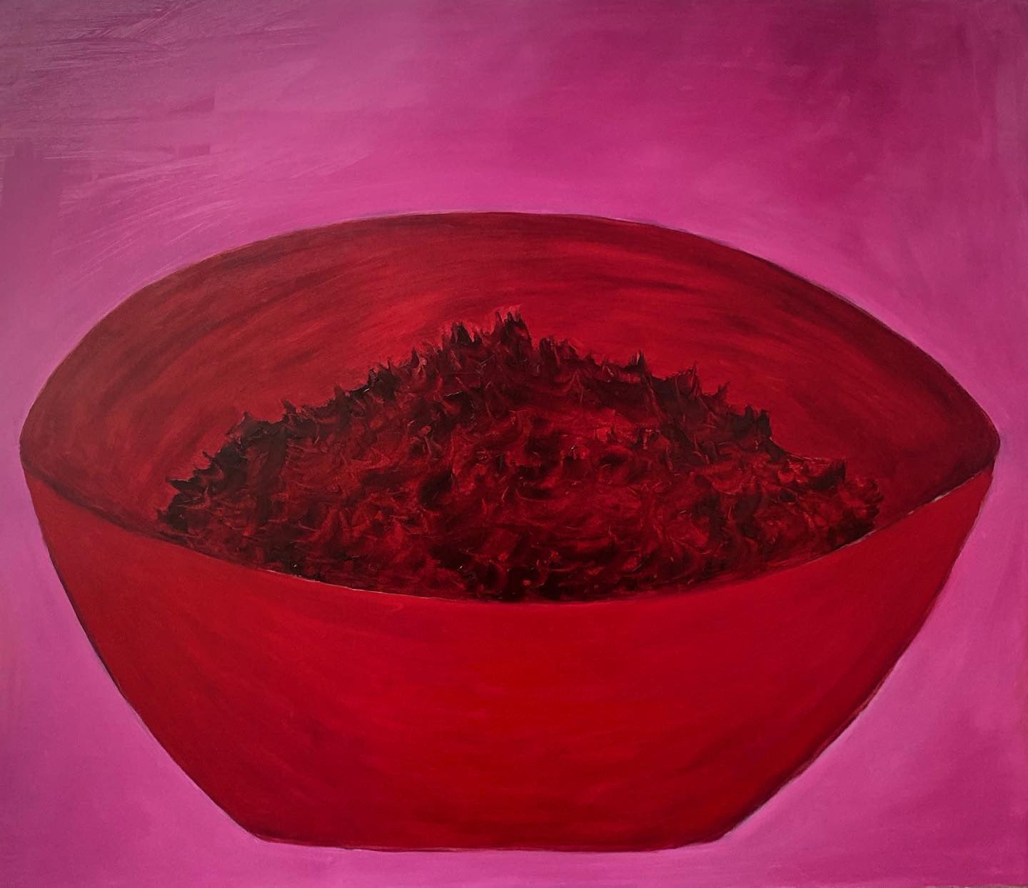 Beetroot Salad - Size: 80 x 80 cm,  Medium: Oil on Board